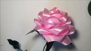 Большая роза из атласной ленты / Big rose of satin ribbon