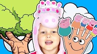 СВИНКА ПЕППА СЕМЬЯ ПАЛЬЧИКОВ Домик на дереве Палатка  Peppa Pig Finger Family