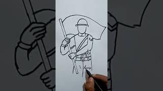 Indian army drawing 🪖️ Artz Riteeshh #artzriteeshh #shorts #ytshorts #drawing #indianarmy