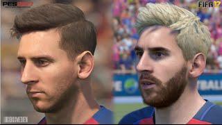 FIFA 17 vs PES 17 Barcelona ALL Player Faces Comparison (Xbox One, PS4, PC)