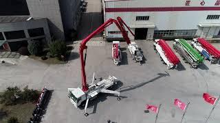 TRUEMAX TRUCK BOOM PUMP UNFOLDING AND FOLDING VIDEO