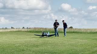 TopRC F4U Corsair with Moki S180 Maiden Flight