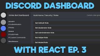 Discord Dashboard w/ React #3 - Custom Dropdown Menu