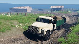 Carrying wood in the forest | Ural, MAZ, KrAZ Truck - BeamNG drive