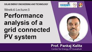 Lec 17: Performance analysis of a grid connected PV system-old