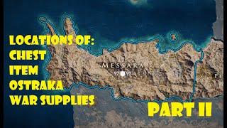 [Assassin's Creed Odyssey] All Chest, Item and Ostraka Locations in Messara Islands - Part II