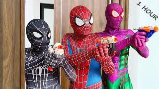 TEAM SPIDER-MAN Nerf War vs BAD GUY TEAM ( ALL Aciton Story 1 Hour ) || SEASON 3