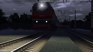 Проезжающий ТЭП70БС-261 с поездом 635Н | Trainz 12 |