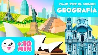 Geografía para niños - Viaje por el mundo - París, Murcia, México, NY y Sídney 