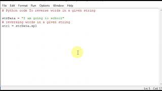 Python code To reverse words in a given string