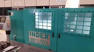 Torno CNC INDEX GU800L Fanuc - Testes de Funcionamento e Usinagem - Manutex CNC Manutenção  Comércio