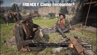 RDR2 - Another rare FRIENDLY camp encounter where a Stranger talks of dodgy folk in Tall Trees