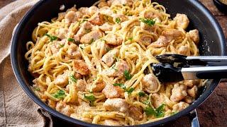 You'll want to make this one again and again! | Creamy Garlic Parmesan Chicken Pasta