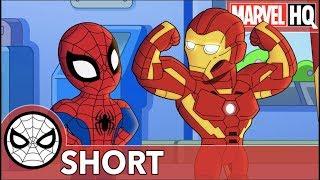 Spidey & Iron Man Clean Up Ultron | Marvel Super Hero Adventures: One Big Mess | SHORT