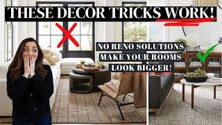 DECOR TRICKS THAT ACTUALLY WORK! AND MAKE YOUR SPACE LOOK AND FEEL BIGGER!