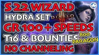 S22 Hydra Set GR100 Speeds 800 Paragon T16 & Bounty Typhon's Veil Season 22  Patch 2.6.10 Diablo 3