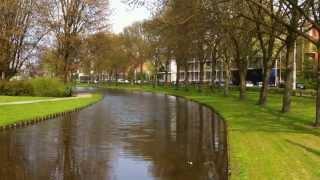 Rotterdam train by canal HD