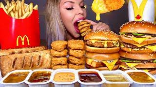 ASMR MCDONALDS CHICKEN SANDWICH, BIG MAC, APPLE PIE, CHICKEN NUGGETS, FISH FILLET FRIES MUKBANG 먹방