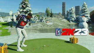 WE DID A MATCH AT THIS EPIC CHRISTMAS FANTASY COURSE IN PGA TOUR 2K23…