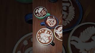LATTE ART POURING  #Coffee #Art #Barista #Latte #Cafe#trending #shortvideo#satisfying #viralvideo