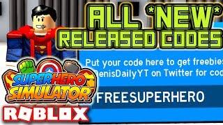 ALL *NEW* SUPERHERO SIMULATOR RELEASE WORKING CODES!! (ROBLOX)