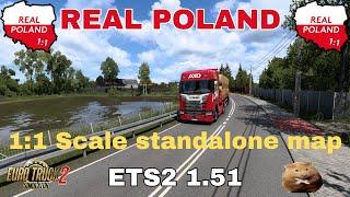 ETS2 1.51 REAL POLAND MAP (New)  Very realistic and beautiful Polish standalone map.