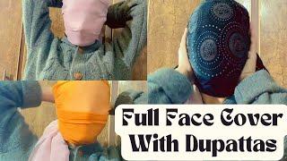 Full Face Cover with Dupattas Challenge| Mostly Requested Video | #aqsaadil #viralvideo #challenge