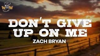 Zach Bryan - Don’t Give up on Me (Lyrics)