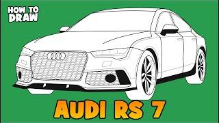 How to draw Audi RS 7 2016