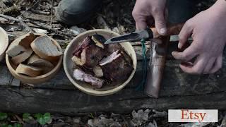 Yakut knife, bushcraft knife, handmade forged knife Yakut