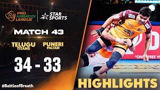 Telugu Titans register their 4th win in a row, move to 2nd place | #ProKabaddiOnStar 2024 HIGHLIGHTS