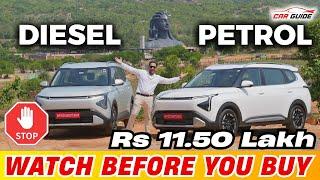 Kia Carens Clavis Drive Review  Petrol + Diesel  XUV700 Facelift Rival ? Clavis Price - Variants