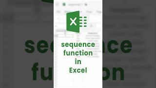 How to create automatic and dynamic number list in Excel? (Sequence Function) #shorts #excel