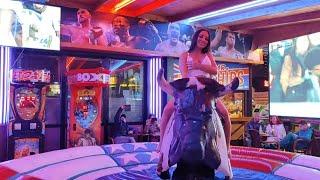 Mechanical bull riding 24th of February 2024 in Benidorm 
