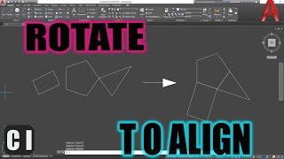 AutoCAD How to Rotate Objects to Align - Rotate to Match a Line & More | 2 Minute Tuesday