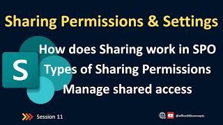 How to manage Sharing Permissions in SharePoint | SharePoint Online Training