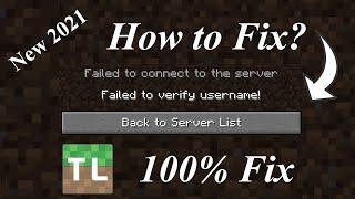 How to Fix "Failed to verify username" Minecraft TLauncher Error | 100% Fix in Hindi