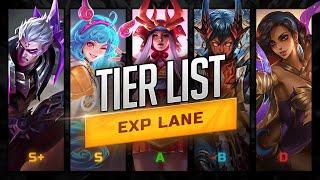 Best EXP LANE Heroes TIER LIST + Updated Item & Emblem Builds