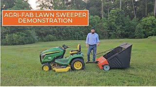 Agri-Fab Lawn Sweeper Demonstration