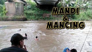Mancing ikan kepiat, palau, nilem di sungai napal belah bareng anak anak kecil sambil mandi !!!!