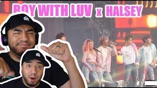 Dads first time reacting to LIVE BTS "Boy with Luv WITH HALSEY" Stade de France Paris Concert Fancam