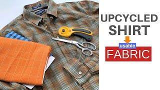 How To Upcycle Dress Shirts Into Quality Fabric | Thrifting Tips and Tricks