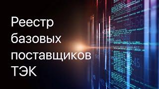 Реестр базовых поставщиков ТЭК