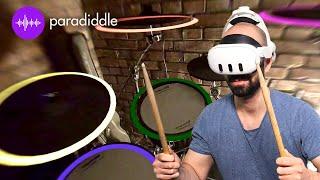 REAL Drummer Tries VR Drumming on Quest! - Paradiddle