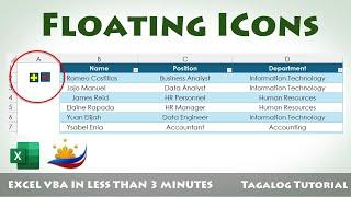 How to Create Floating Icons |  Excel VBA Tagalog