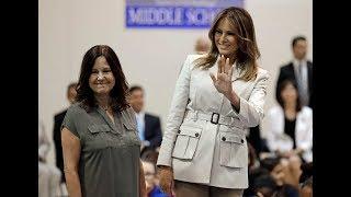 First Lady Melania Trump and Second Lady Karen Pence Visit to Fort Bragg  April 15 2019