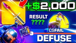 INSANE CSFAIL DEFUSE STRATEGY & CRAZY WHEEL INSANE LUCK! (CS.FAIL Code 2024)