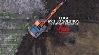 Leica MC1 3D solution for Develon DX225LC-7X excavator