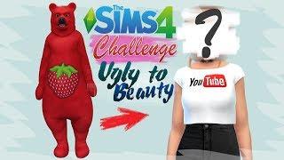  The Sims 4 | Challenge: Ugly To Beauty CAS | ИЗ МЕДВЕДЯ В ЮТУБЕРЫ 