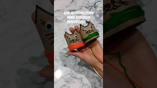 Kedi Kuklası Yapıyoruz ‍⬛ #okulöncesi #etkinlik #keşfet #çocukvideoları #kendinyap #kedi #children